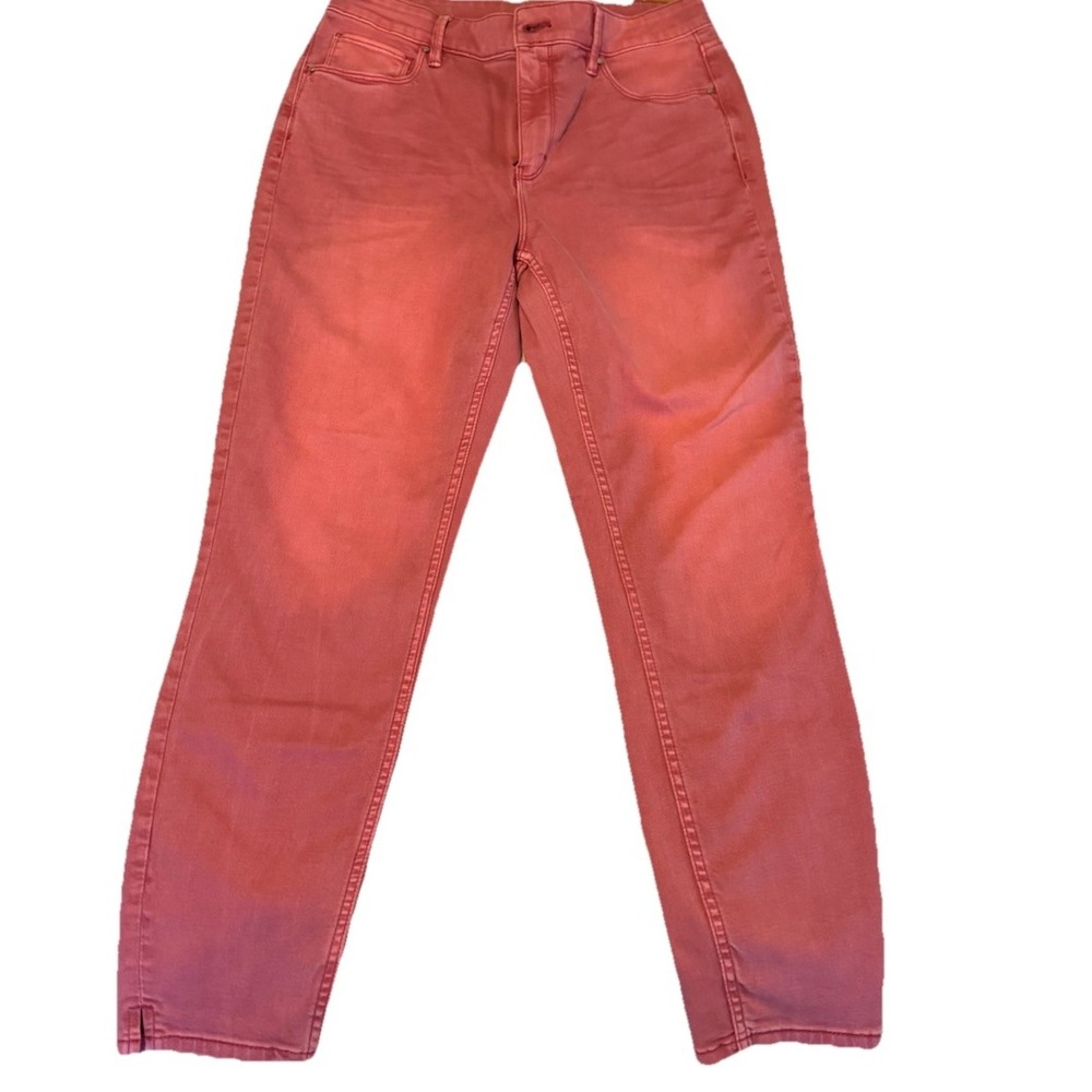 White House Black Market Crop Jeans Women's Size 8 The Skinny Coral Stretch NWT